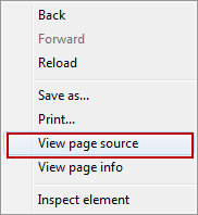 View source right mouse click